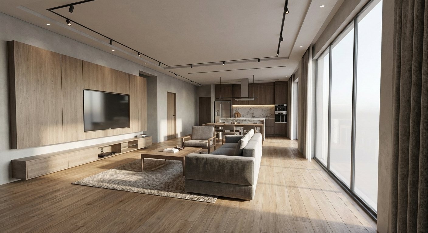 Warm neutral interior scene